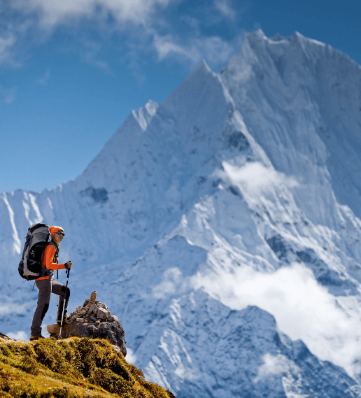 High Atlas panorama from the Mount Toubkal summit trek