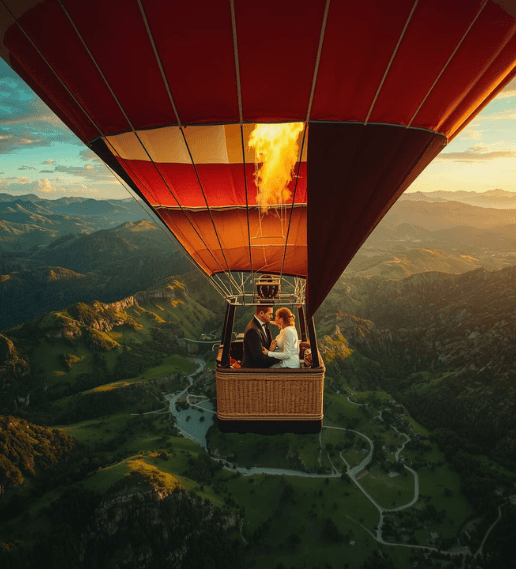 Luxury breakfast on board a hot air balloon Marrakech