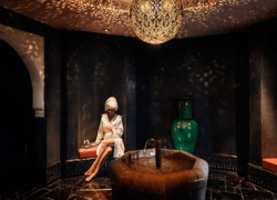 Traditional hammam interior showcasing Moroccan wellness rituals